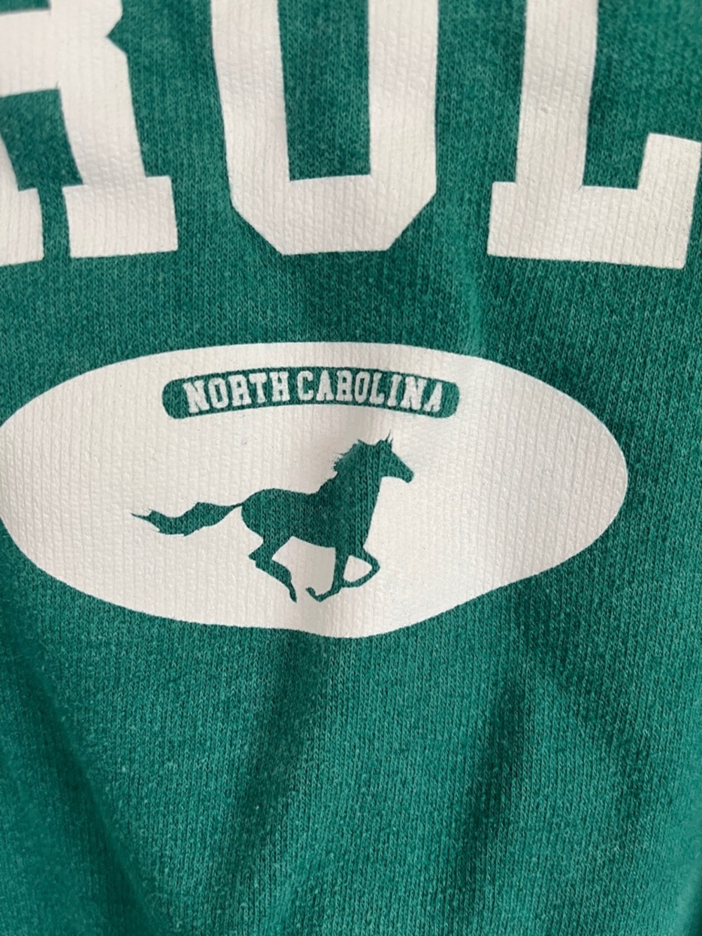 OBX Green 'Corolla' North Carolina Horse Graphic Crewneck Sweatshirt Large - Picture 2 of 7